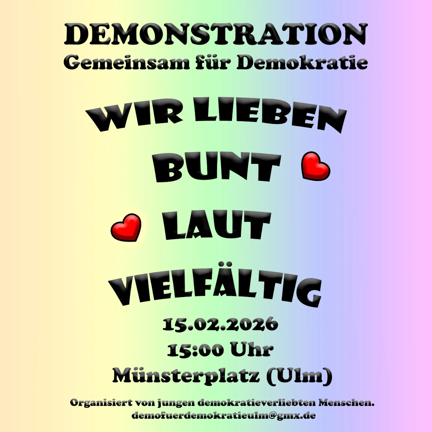 Demonstration Gemeinsam für Demokratie