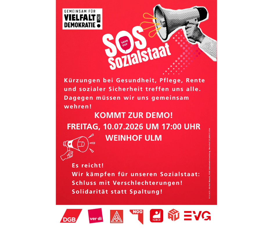 SOS Sozialstaat – Demo und Kundgebung am 10. Juli